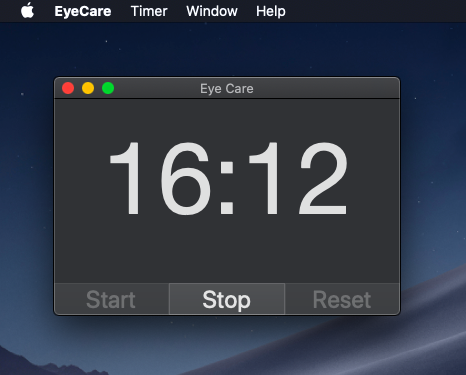 Screenshot of EyeCare
